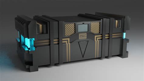 Sci Fi Box Free Vr Ar Low Poly 3d Model Cgtrader