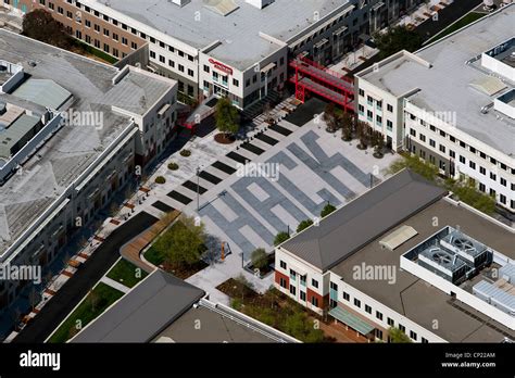 Aerial Photograph Facebook Headquarters 1 Hacker Way Menlo Park Stock