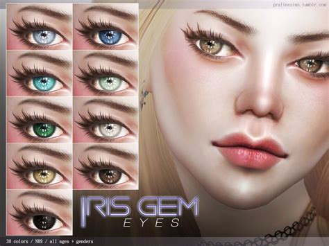 pralinesims iris gem eyes n89 sims 4 cc makeup iris sims 4