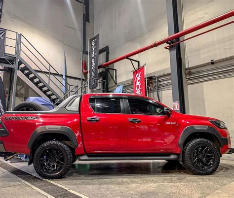 Toyota Hilux Red Black Rhino Ridge Wheel Front