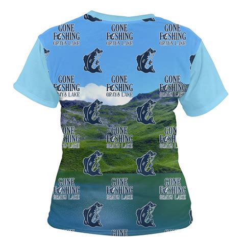 Gone Fishing Womens Crew T Shirt Personalized Youcustomizeit