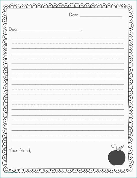 Friendly Letter Template Pdf Printable