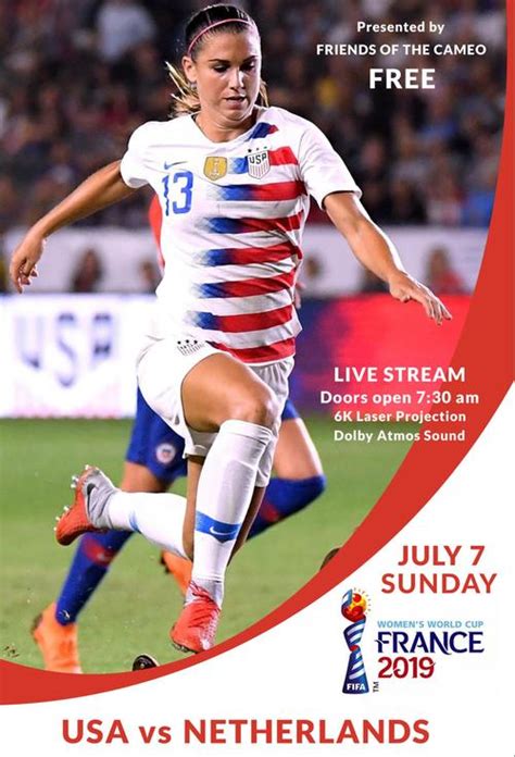 USA Vs. Netherlands Women’s World Cup at Cameo Cinema - movie times