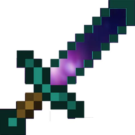 Minecraft Diamond Sword With Galaxy Effect By