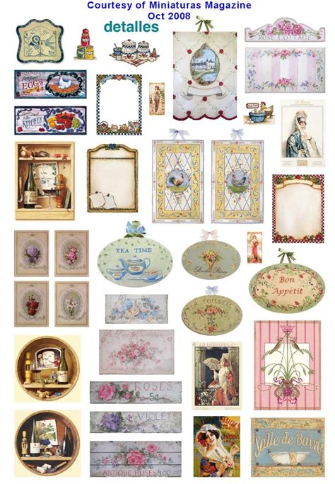 395 Best Dollhouse Printables For Miniatures Images On Pinterest