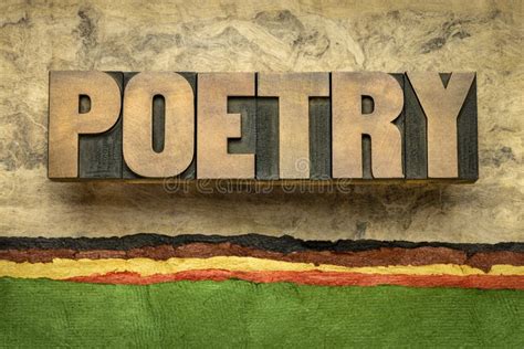 Poetry Word Abstract In Wood Type Stock Image Image Of Typography