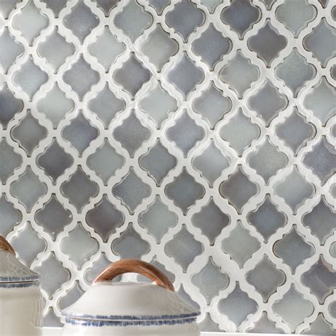 Elitetile Pharsalia 2 X 225 Porcelain Mosaic Tile In Glossy Gray