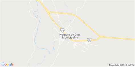 Mapa De Nombre De Dios Durango Mapa De Mexico