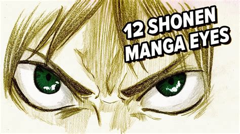 12 Ways To Draw Shonen Manga Eyes Youtube