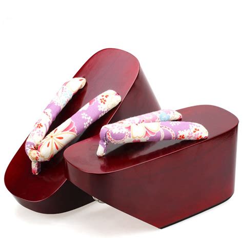 Geta Wooden Sandals Women Red Geisha Shoes Geta Tabi Etsy
