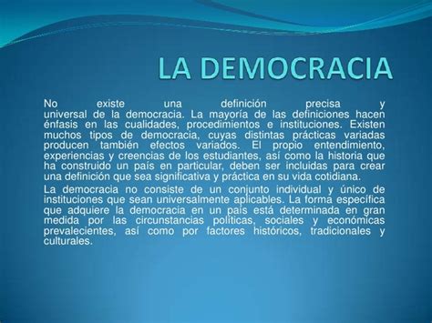 Diapositivas La Democracia