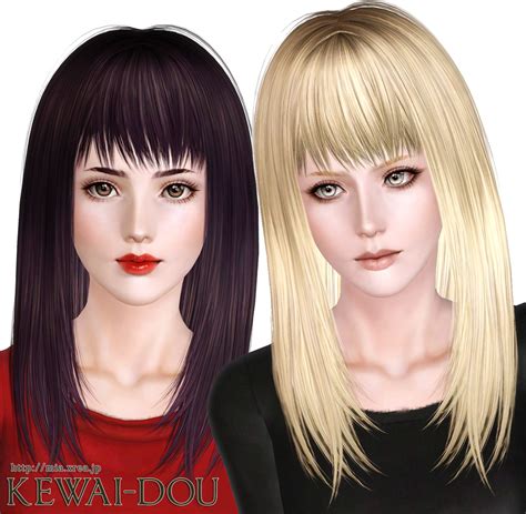 Smooth And Shiny With Bangs Hairstyle Cecile K Long By Kewai Dou