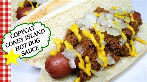 Copycat Original Coney Island Hot Dog Meat Chili Sauce Recipe Chili Chili