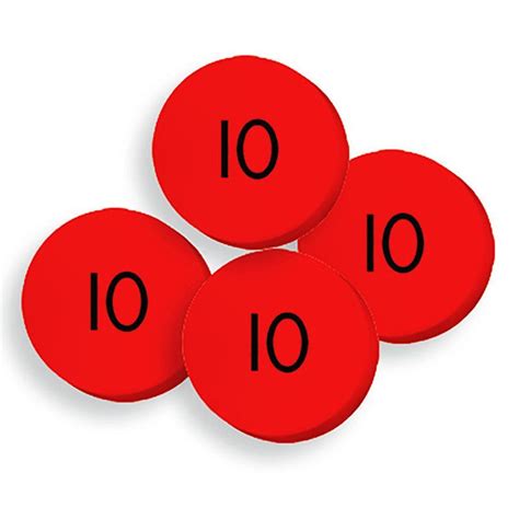 100 Tens Place Value Discs Set