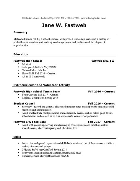 13 Perfect Resume Examples For First Job Receipt Template Free Download