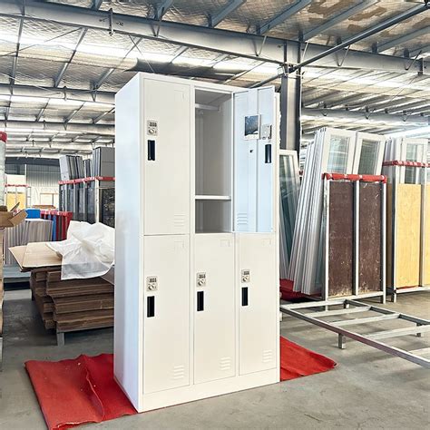 6 Door Employee Lockers For Office Staff Clothes Steel Cabinet Metal Storage For Commercial