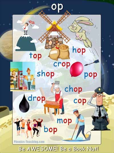 Op Word Family Poster Free Printable Ideal For Classroom Books And Phonics Lessons