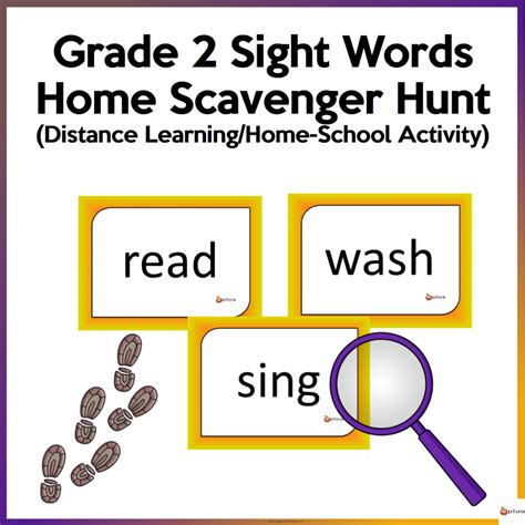 Distance Learning Grade 2 Dolch Sight Words Home Scavenger Hunt Made