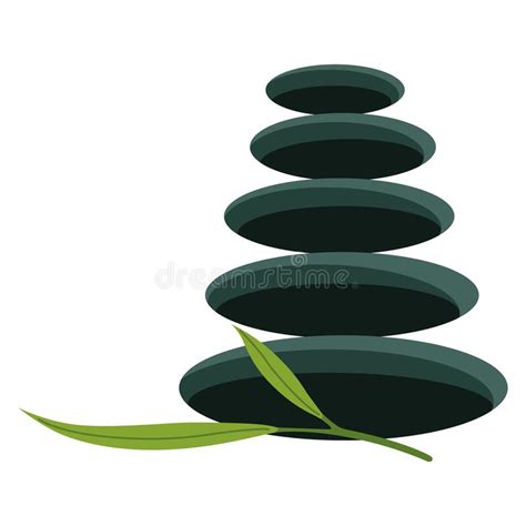 Spa Massage Or Beauty Salon Icon Black Massage Stones Spa Treatments Or Natural Treatment