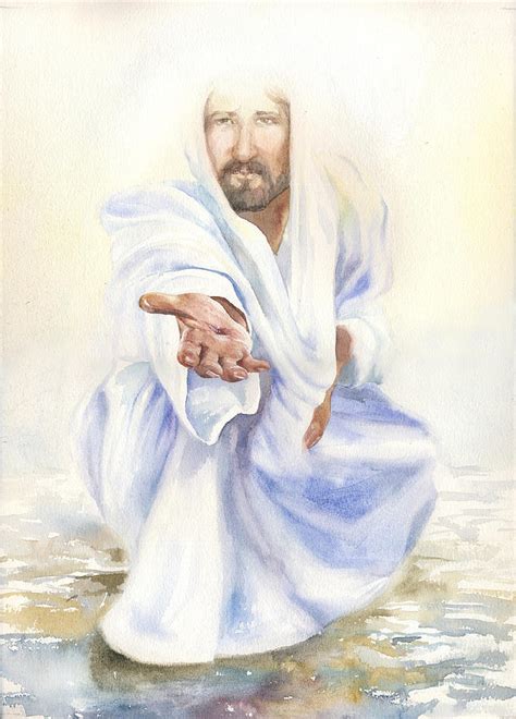 Watercolor Jesus Christ Portrait Painting By Natali Fedorova Fine Art