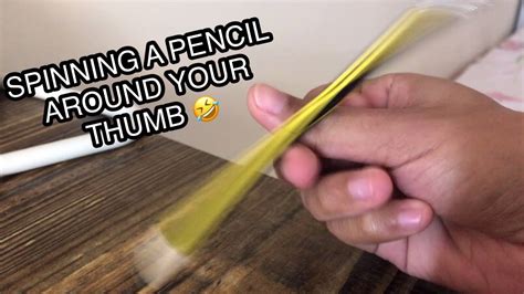Cool Trick Spinning A Pencil Around Your Thumb Youtube