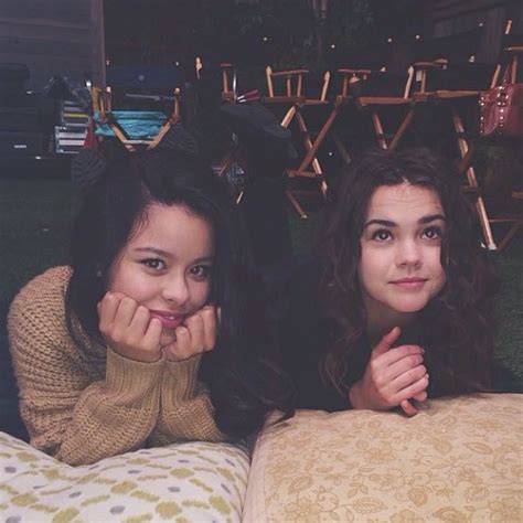 Maia Mitchell And Cierra Ramirez On The Set Of The Fosters Abc