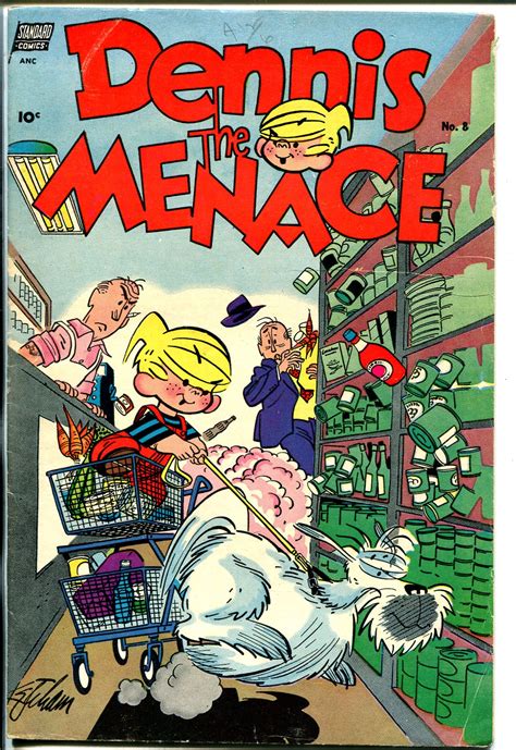 Dennis The Menace 8 1955 Standard Hank Ketcham Art Glossy Cover Vgfn