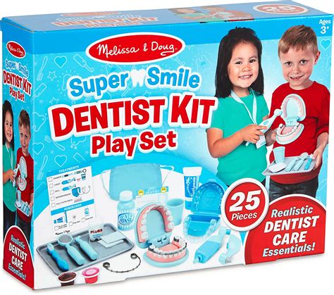 Melissa And Doug Super Smile Dentist Kit With Pretend Play Set Of Teeth