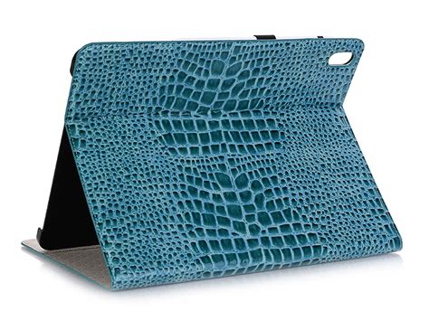 Croco Stand Case Turquoise Ipad Pro 129 2018 Hoesje