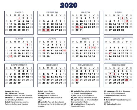 Calendario 2020 Para Imprimir En Pdf Calendario 2019 Gambaran