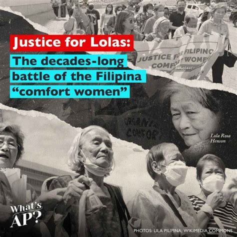 Justice For Lolas The Decades Long Battle Of The Filipina “comfort Women” Whats Ap Araling