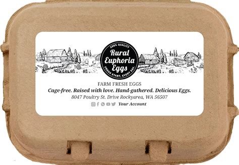 Amazon Com Havongki Sheets Vol Custom Egg Carton Labels