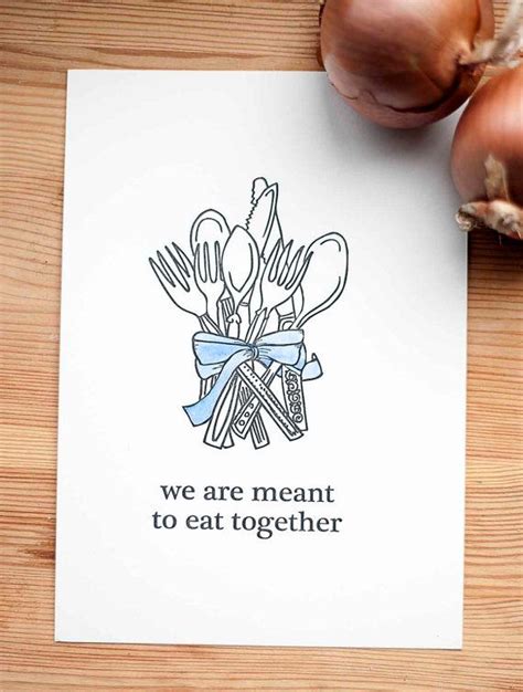 Items Similar To Letterpress Poster We Are Meant To Eat Together