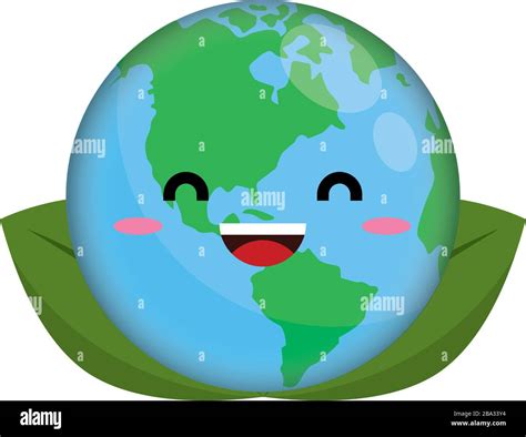 Feliz Planeta Tierra Cartoon Imagen Vector De Stock Alamy