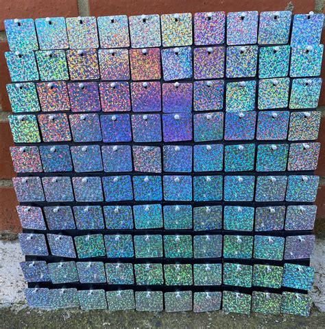 X Holographic Sequin Shimmer Wall Panel Tile Backdrop Cm Etsy