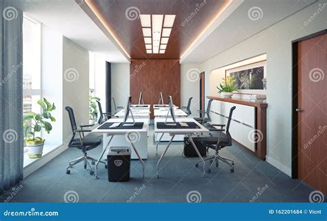 Modern Office Interior Design Stock Illustration Illustration Of