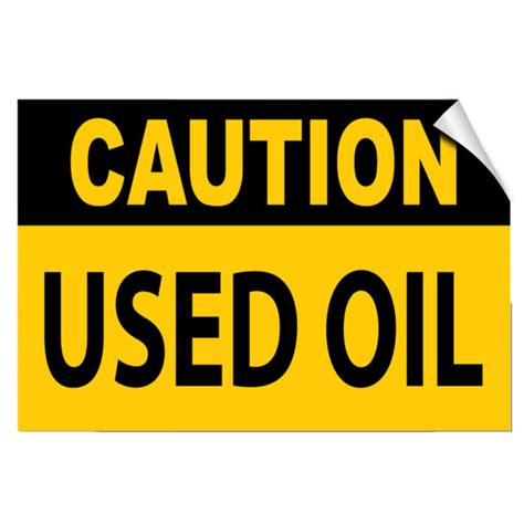 Caution Used Oil Hazard Waste LABEL DECAL STICKER EBay