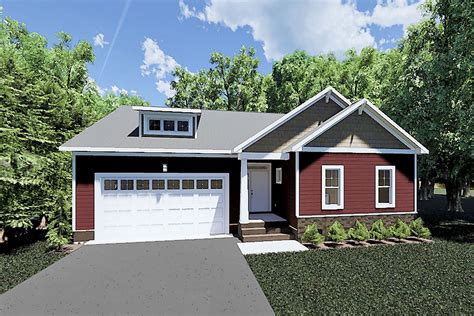 3 Bedroom Traditional Ranch Home Plan With 2 Car Garage