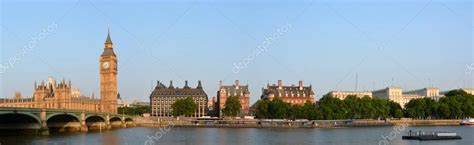 Big Ben And Victoria Embankment Panorama Stock Photo By ©nigelspiers