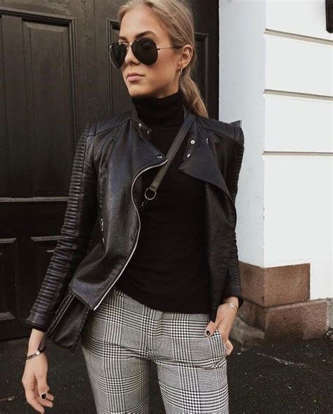 Brilliant Black Leather Jacket Ideas For Women Ropa Ropa De Calle Ropa De Moda