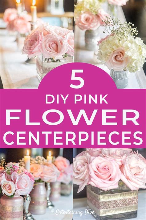 5 Simple But Elegant Pink Flower Centerpieces That Are Low Enough To