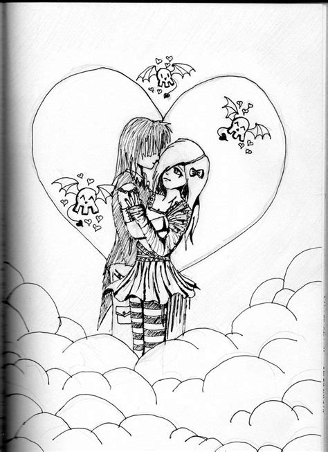 Emo Love Drawing Easy Love Drawings Cute Drawings Of Love Love