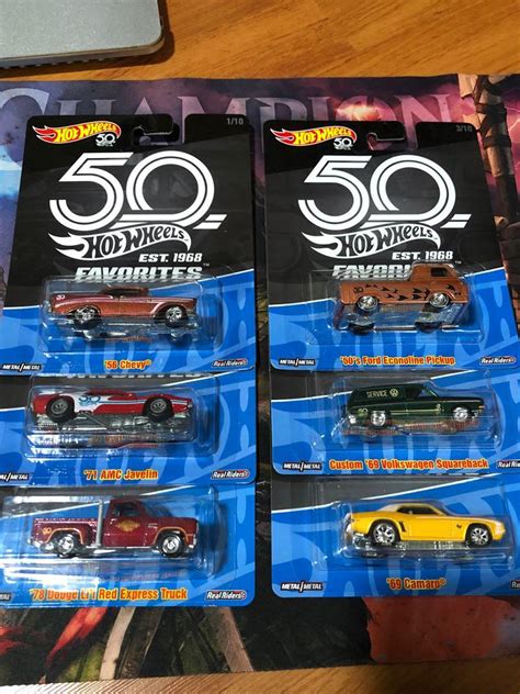 Hot Wheels 50th Anniversary Favourites Hobbies And Toys Toys And Games