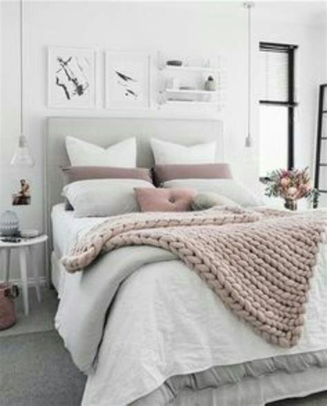 Rose Gold Black White And Grey Minimalist Bedroom Bedroom Interior