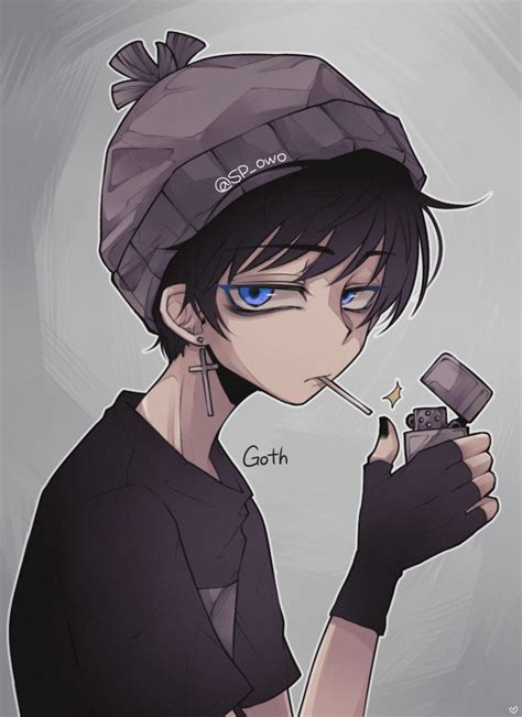 Discover millions of popular & trending #anime_boy hashtags. Goth @SP_owo | Ragazzi anime carini, Schizzi d'arte, Cose ...