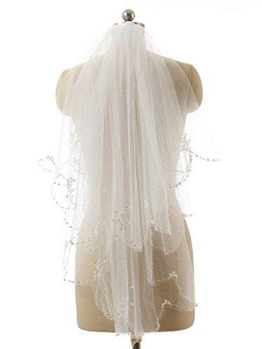 Kissbridal 2t Wedding Veil Sequin Pearl Edge Luxury Crystals Beaded