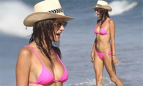 Alessandra Ambrosio Shows Off Figure In A String Bikini Daily Mail Online