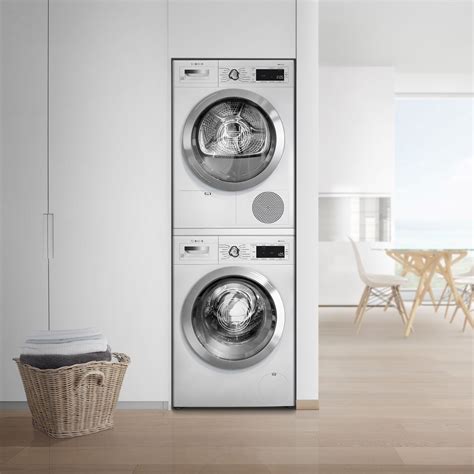 Bosch Bowadrew867 Stacked Washer And Dryer Set With Front Load Washer And