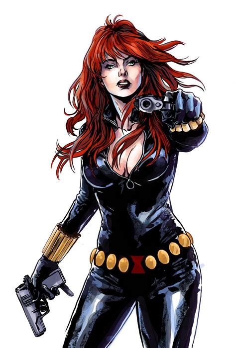 Black Widow Chicas De Cómics Dibujos Marvel Y Personajes Comic