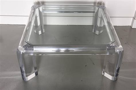 American Modern Lucite And Glass Mark Ii Low Table Karl Springer For Sale At 1stdibs